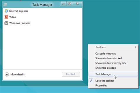 Task Manager Windows 8 的图像结果