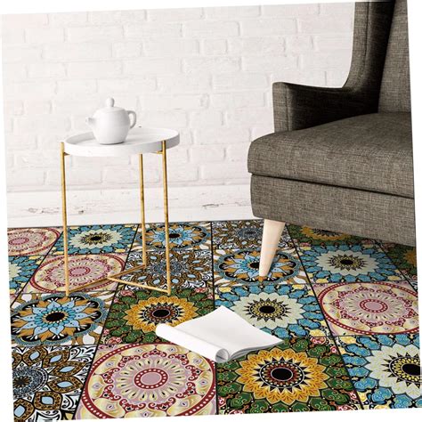 Uonlytech 20 Pcs Tile Floor Sticker for Home Vinyl Plank Flooring Tile ...