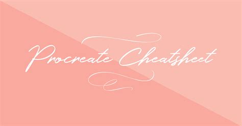 Image result for Procreate Tips Cheat Sheet PDF