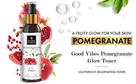 Good Vibes Pomegranate Glow Toner 120 ml, Anti Ageing Hydrating Light ...