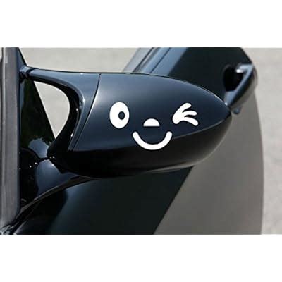JS Artworks Side View Mirror Winking Smile face | Ubuy India