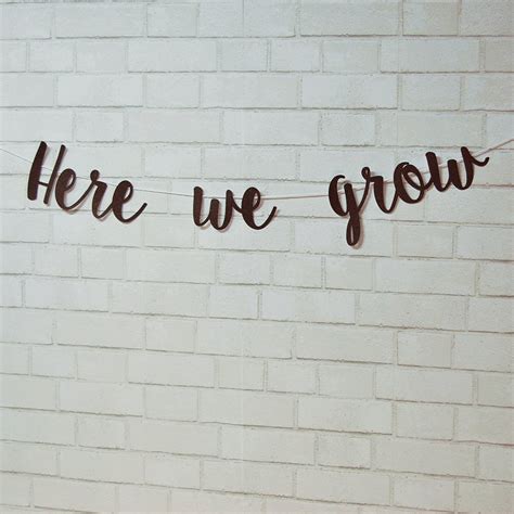 Here We Grow Banner Here We Grow Again Banner Pregnancy | Etsy