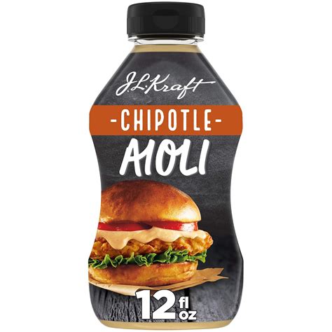 Amazon.com : J.L. Kraft Chipotle Aioli Dip & Spread, 12 fl oz Bottle ...