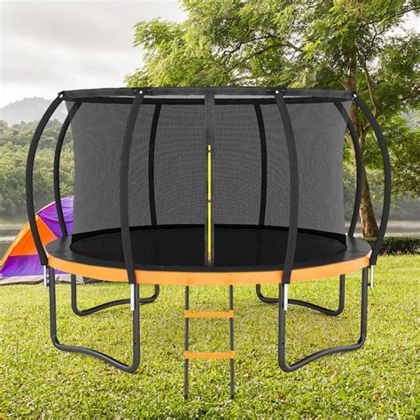 Kahomvis Trampolines 12-ft Round Kids in Orange QIAO-QPW1-567 at Lowes.com