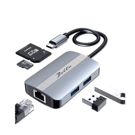 Hub Adaptador 5 En 1 Byl-2112 Puerto Usb-c A Usb 3.0 & 2.0 Sd Tf Lan