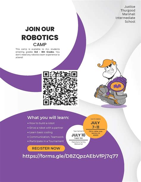 Sign up for the Marion Robotics summer camp! | Allen Elementary School