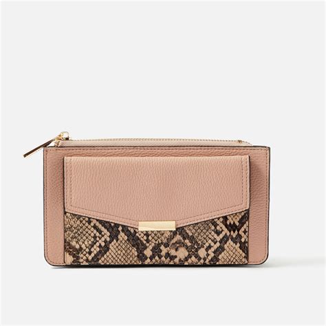 Accessorize London Front Pocket Zip Purse Pink - Accessorize India