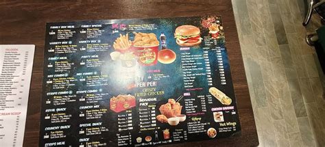 Menu at Peejay's Hot Chick, Pala, Ground floor