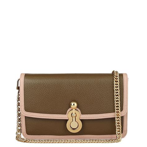 Wax Leather Ladies Sling Wallet - Moss – Da Milano