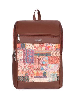 Buy Zouk Amalia Unisex Vegan Leather Laptop Backpack - Kutch Gamthi (L ...