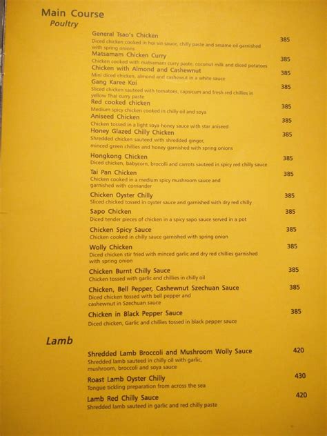 Menu at Chinese Pavilion Restaurant, Hyderabad, Venkata Sai Ganapati Gold