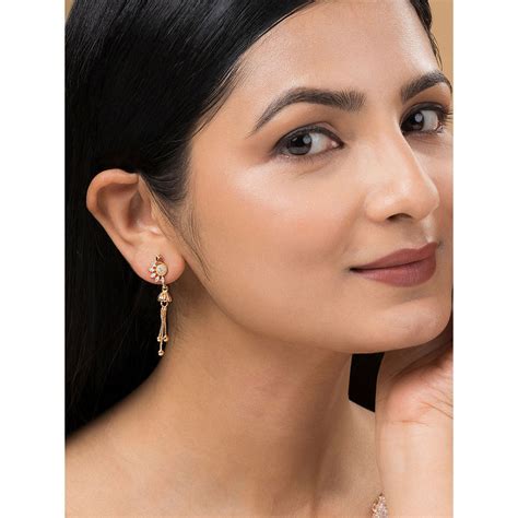 Buy Teejh Mughal Mirage Cz Stones Gold Plated Drop Earrings Online