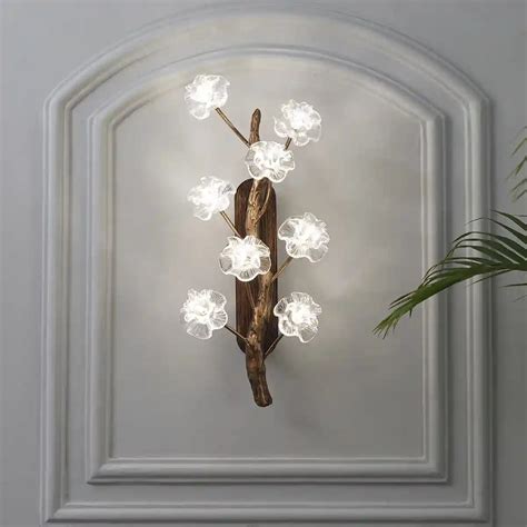 KEPLER 8 LED Wall Light In Antique Brass Finish With Clear Glass ...