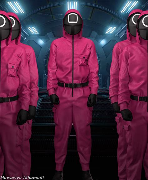 squid game guards outfit DAZ 3D G8M