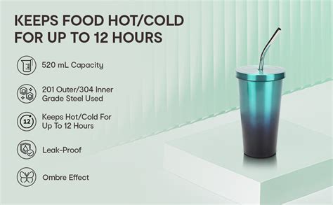 Anko Elegant Stainless Steel Insulated Sipper Bottle with Steel Straw ...