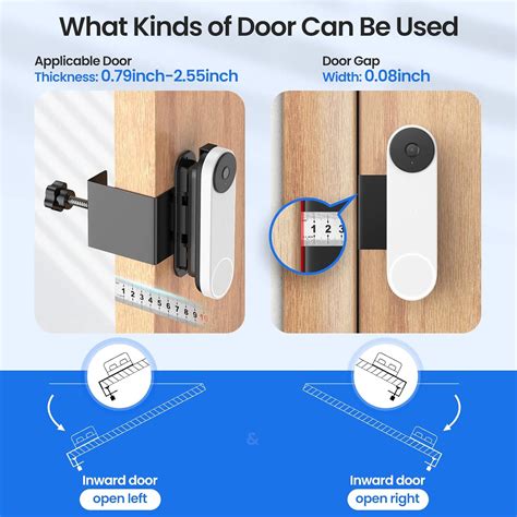 Buy AgoKud Anti-Theft Video Doorbell Door Mount No Drill, Compatible ...