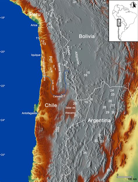 Map Of Atacama Desert Chile
