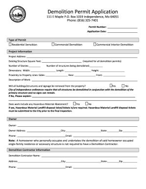 Fillable Online DEMOLITION PROCESS CHECKLIST Fax Email Print - pdfFiller