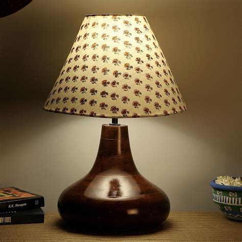 Buy Natural Jute & Mango Wood Table Lamp Online On Zwende