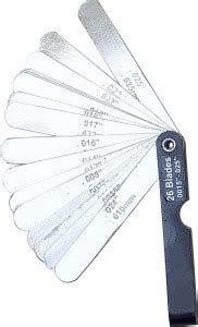 Inditrust Feeler Gauge 26pc Blade Size .0015" to .025" Marking Gauge ...