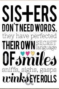 sis ers dont need words Poster Paper Print - Decorative posters in ...
