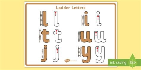Ladder Letters Formation Display Poster