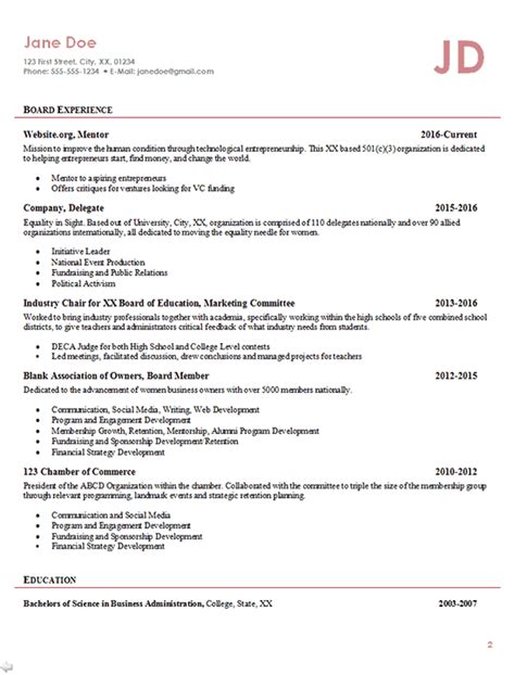 Entrepreneur Resume 的图像结果