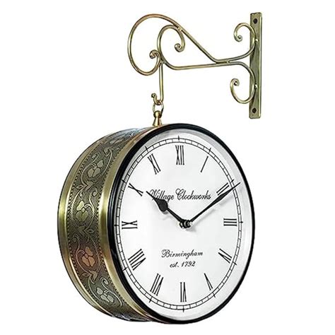 Buy VEDAS Mystical Indiana Metal Double-Sided Hanging Clock - 32cm from ...