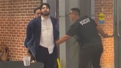 See moment suspected gunman in attack on Israel embassy staff arrested