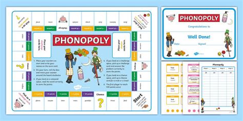 The Long 'oo' Sound Family: Phonics Phonopoly Board Game