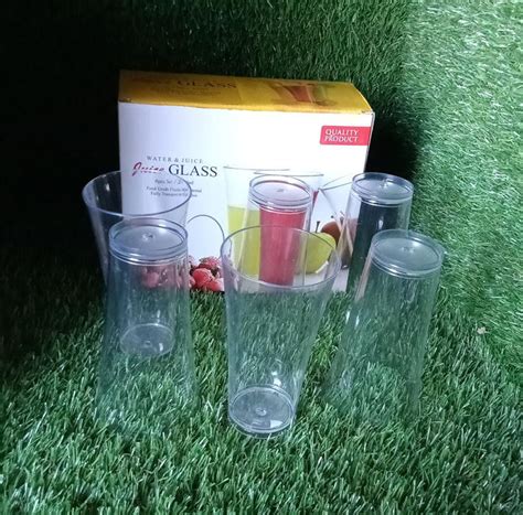 0630 Stylish look Plastic Juicy Glass, Transparent — DeoDap