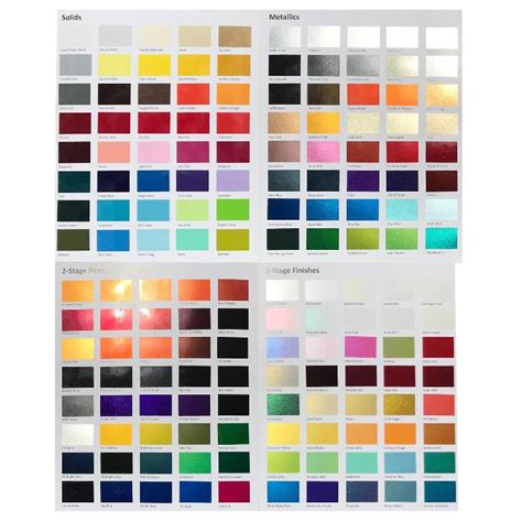 Auto Paint Color Chart 的图像结果
