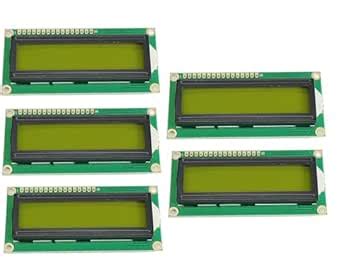 Aktronics® HD44780 1602 16x2 Serial LCD Black Character Green Backlight ...