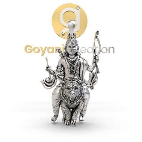 925 Silver Ayyappa Swamy on Tiger Pendant – Goyani