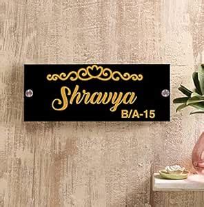 SIGNOOGLE® Heart Chain Flower Underline Personalized Name Plates for ...