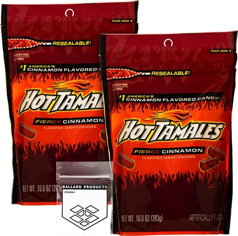 Amazon.com : Hot Tamales Cinnamon Chewy Candy Pack of 2 Bags - 10oz ...