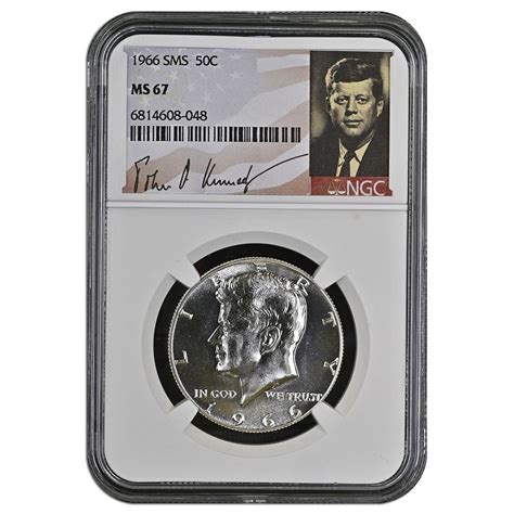 1966 SMS Kennedy Half Dollar NGC MS67