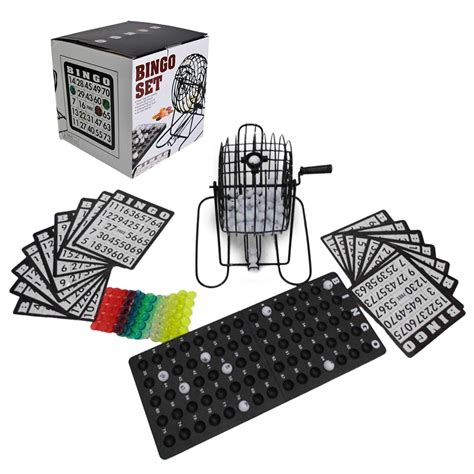 Buy LANZHI Bingo Game Set, Deluxe Bingo Set, 8-Inch Metal Cage with ...