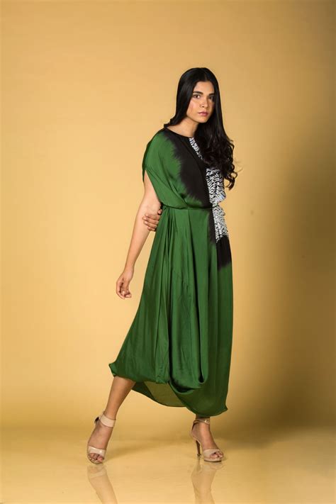 Tie and Dye Shibori Drape Dress | MADASASA – MadaSasa
