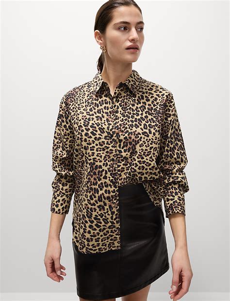 Buy Pure Cotton Animal Print Collared Shirt at Marks & Spencer