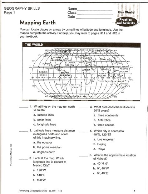 6th Grade Social Studies Worksheets