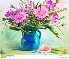 fiori in pittura fiori in vaso pittura a olio illustrazione di stock fiori in pittura fiori in vaso pittura a olio illustrazione di stock