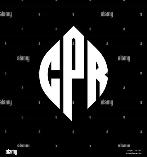 CPR circle letter logo design with circle and ellipse shape. CPR ...