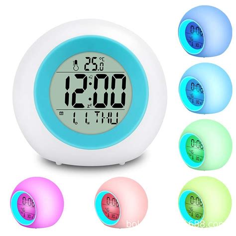 Buy GAZEPO Touch Senor LED Alarm Clock, 7 Colors Glowing Alarm Digital ...