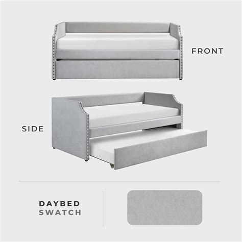 Lexicon Upholstered Daybed with Trundle, Textured India | Ubuy