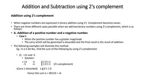 Addition and Subtraction Binary Complement 的图像结果