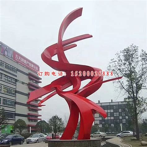 不锈钢抽象凤凰雕塑，大型广场雕塑-宏通雕塑