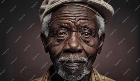 Premium Photo | Portrait of a senior old black african american man ...