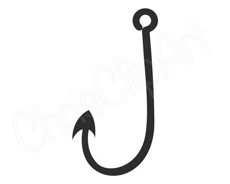 Fishing Hook Clipart Black And White