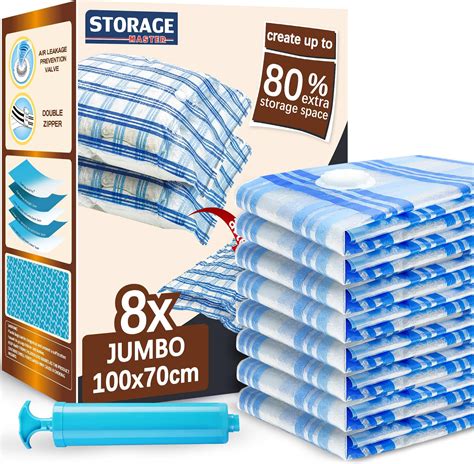 SMART KRAFT 6 PACK 100 X 80 CM JUMBO (EXTRA LARGE) VACUUM STORAGE BAGS ...
